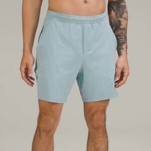LULULEMON PaceBreaker Mesh Lined 7” Shorts Soft Blue Size Medium EUC